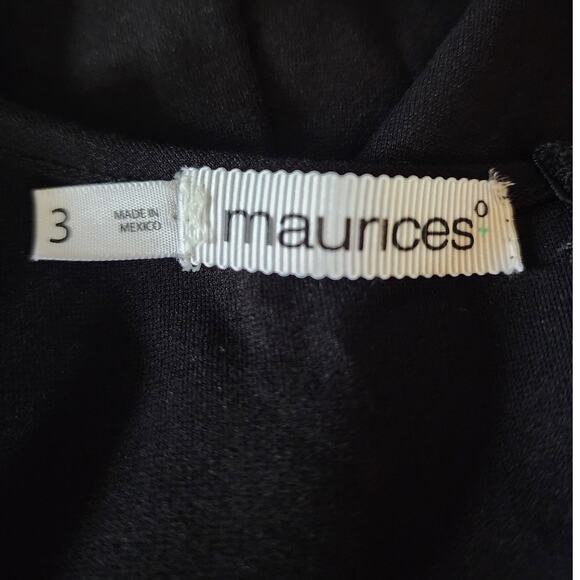 Maurices Black Sleeveless Shift Knee Length Tank Dress Plus Size 3 - Picture 4 of 5